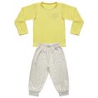 Pijama Infantil Look Jeans Longo Amarelo - AMARELO - 03