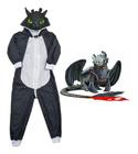 Pijama Infantil Macacão Kigurumi Fantasia Dragão Ba Parmalat