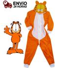 Pijama Infantil Macacão Kigurumi Fantasia Garfield Parmalat