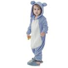 Pijama Infantil Macacão Kigurumi Fantasia Urso Azul