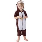 Pijama Infantil Macacão Kigurumi Fantasia Urso Curto