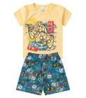 Pijama Infantil Masculino Brilha No Escuro kappes Amarelo