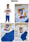 Pijama infantil masculino clássico Manga Longa Estampado Sonic