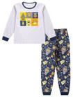 Pijama Infantil Masculino Menino Inverno em Meia Malha Estampado