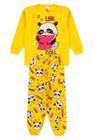 Pijama Infantil Meia Estação Menina - Panda - Amarelo