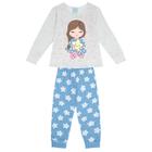 Pijama Infantil Menina Manga Longa Algodão Brilha no Escuro