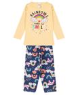 Pijama Infantil Menina Manga Longa Select Amarelo