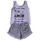 Pijama Infantil Menina Regatinha E Short Babadinho Verão