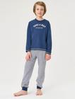 Pijama Infantil Menino Camiseta E Calça Take A Nap Azul Marinho Divertto