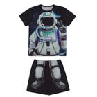 Pijama Infantil Menino Preto Astronauta Alakazoo