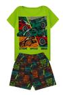 Pijama Infantil Verão Menino - Carros - Verde