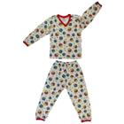 Pijama Inverno Bebê Menino Longo Roupa De Dormir Infantil De Algodão 1 2 4 Anos