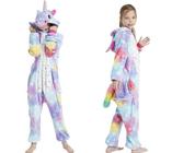 Pijama Kigurumi infantil macacão unicórnio pegasus colorido