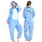 Pijama Kigurumi Lilo Stitch Adulto Importado Macacão Unissex com Capuz A Pronta Entrega