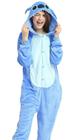 Pijama Kigurumi Stitch Cosplay Inverno Macacao Infantil E Adulto