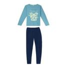 Pijama Longo Feminino Azul Malwee 1000093233 Algodão