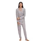 Pijama Longo Feminino Hering KGB7 Tricô de Viscose