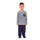Pijama Longo Infantil de Inverno Masculino Soft 4 á 12 Anos