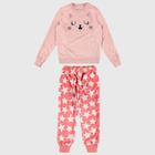 Pijama Longo Infantil Menina em Fleece Malwee Gatinha