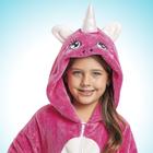 Pijama longo macacão plush kigurumi unicórnio meninas -fakini 10.23.01188