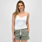 Pijama Lua Encantada Regata Canelada com Shorts Feminino