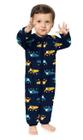 Pijama Macacão Bebe Infantil Masculino Manga Longa Marinho/Mescla 207805