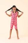 Pijama macacão infantil e teen regata melancia rosa