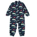 Pijama Macacão Infantil em Soft Camaleões Azul Marinho Tip Top