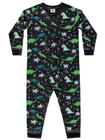 Pijama Macacão Infantil Moletom Peluciado Dinossauros Brilha no Escuro Tam 1 a 3 - Fakini