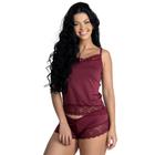Pijama Malha Fria Feminino Baby Doll para Dormir Leve & Fresquinho Short Doll Nanda Linha Noite 790