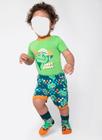 Pijama Manga Curta Viscolycra Bebê Menino Dino Miami Puket