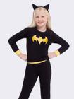 Pijama Manga Longa Batgirl com Arquinho de Orelhas