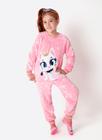 Pijama Manga Longa Soft Kids Menina Gata Romântica Puket