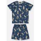Pijama Marinho Infantil Menino Camiseta/Short Macaco Up Baby