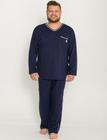 Pijama Masc Plus Size Longo Meia Malha Borth Evanilda - 0006