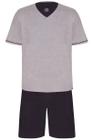 Pijama Masculino Curto Gola V Lupo Ref.28000