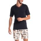 Pijama Masculino Daniela Tombini Clovis Curto Preto - 2066E