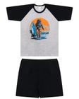 Pijama masculino infantil juvenil conjunto isennse bermuda e camisa