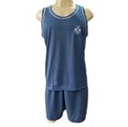 Pijama masculino regata adulto corte grande p ao gg