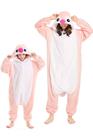 Pijama Onesie de Flanela Rosa Pinguim DarkCom - Unissex