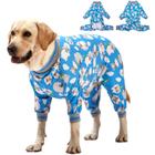 Pijama para cães LovinPet Happy Hippo Blue Print para cães grandes
