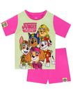 Pijama Paw Patrol para meninas de manga curta de verão 2T rosa