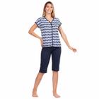 Pijama Pescador Senhora Adulto Feminino Com Botão Premium