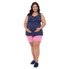 Pijama Plus Size Short Doll Amamentação Regata Coração