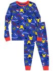 Pijama Pokémon Boys de algodão macio Pikachu tamanho 14 azul