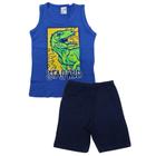 Pijama Regata Conjunto Menino Verão Dinossauro Infantil