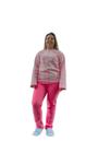 pijama soft feminino fleece americano quente antialérgico