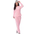 Pijama Soft Feminino Inverno Longo Adulto Fleece Básico