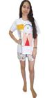 pijama Sonhart adulto feminino 2815 algodão manga curta e short tamanho G