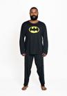 Pijama Super Herói Adulto Estampado Batman Longo Malha PV